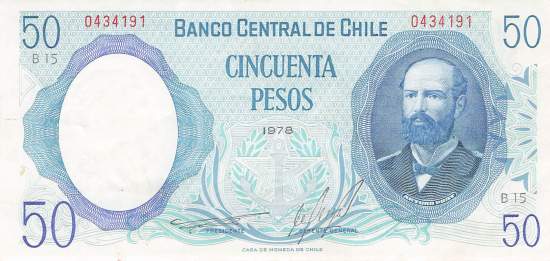 50 Pesos p151a Chile 1978